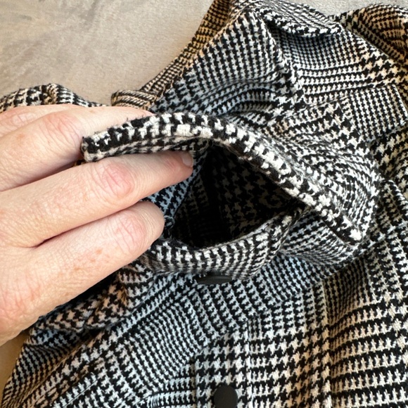 Cropped Plaid Jacket Small Black White Forever 21 Preppy Gossip Girl Y2K 90s - Picture 8 of 8